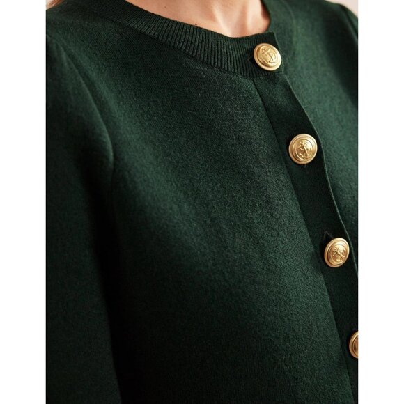 Boden Relaxed Knitted Mini Dress Green Size 14L - Picture 2 of 14